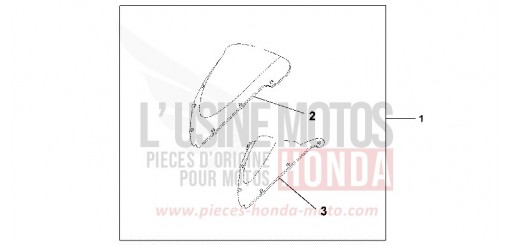 BULLE HAUTE CBR600.2001 CBR600F4 de 2004